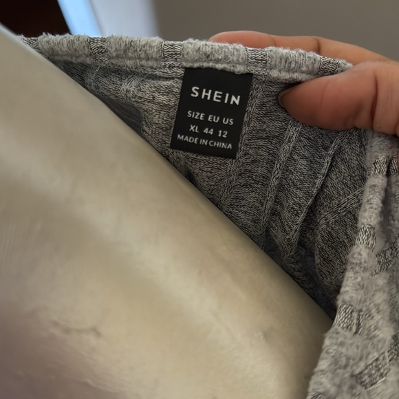 SHEIN Women’s Dress And Cardigan Set Brushed Ribbed Knit heather gray size XL - Picture 8 of 14